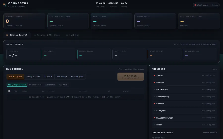 Connectra — multi-channel CRM and outreach automation